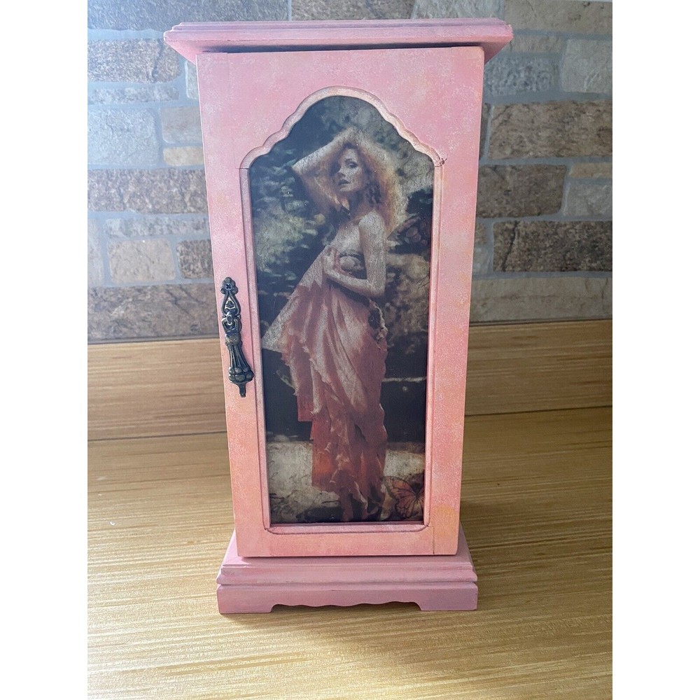 Pink  Necklace Jewelry Box -upcycled. Woman’s Jewelry Case, jewelry storage,